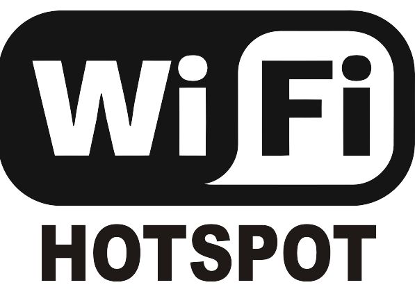 WiFi Hotspot Black and White Sign
