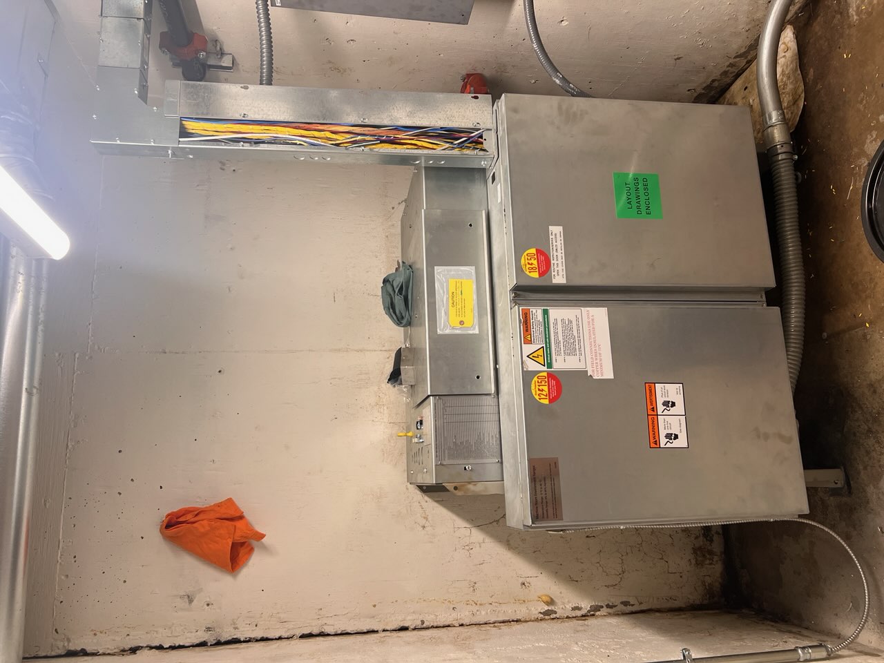 large gray metal tank