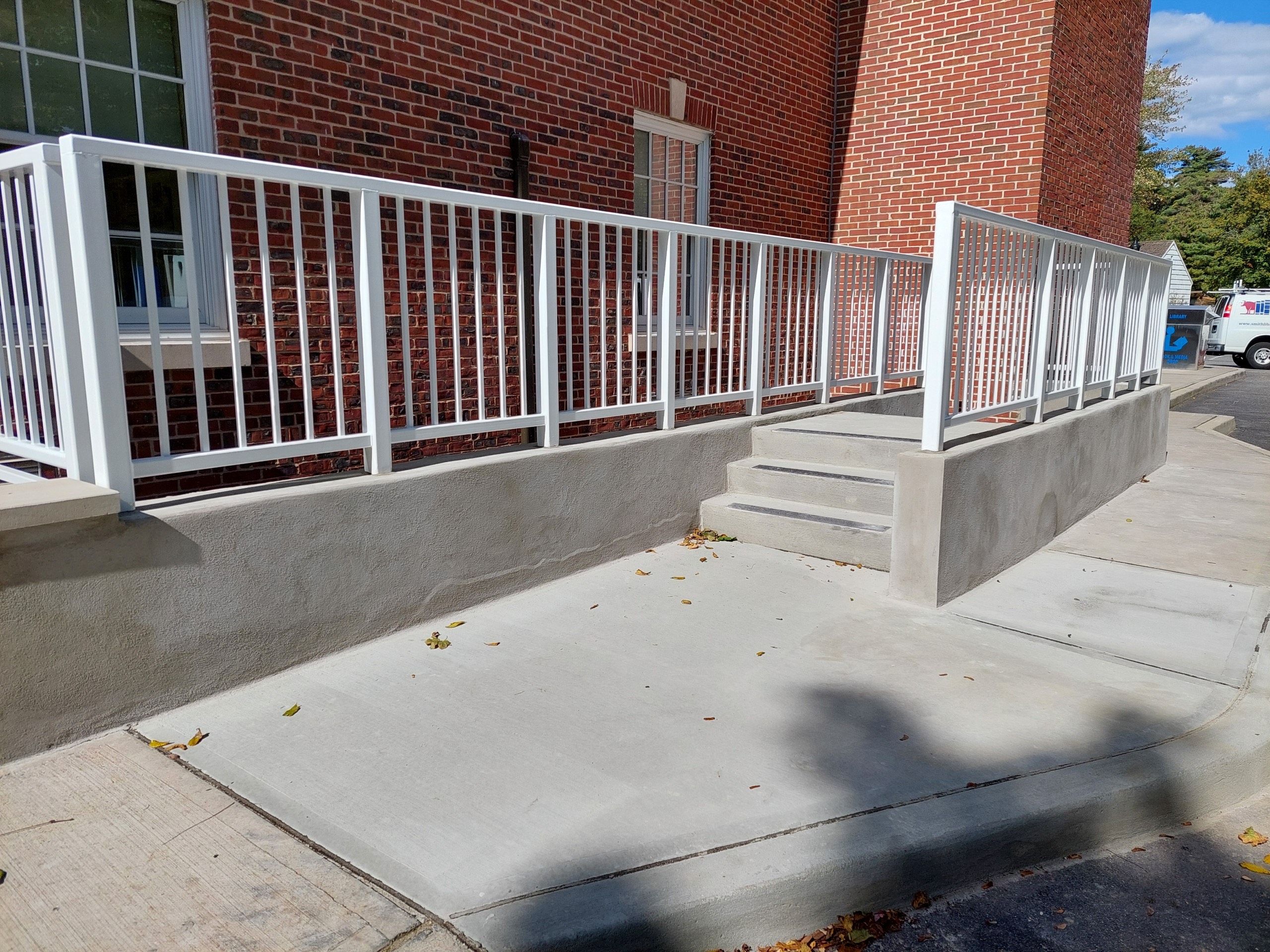 completed grey concrete stairs