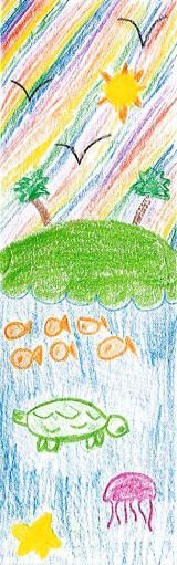 August Bookmark Contest Winner Mila C. 1st Grade Tackan Elementary