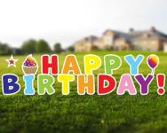 Image of Happy Birthday Lawn Sign