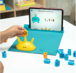 teal mat with yellow plastic holder