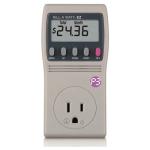 gray rectangular monitor with a light gray digital display