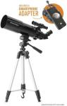 black telescope on a black and silver tripod