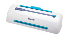 blue and white rectangular object with feed tray 