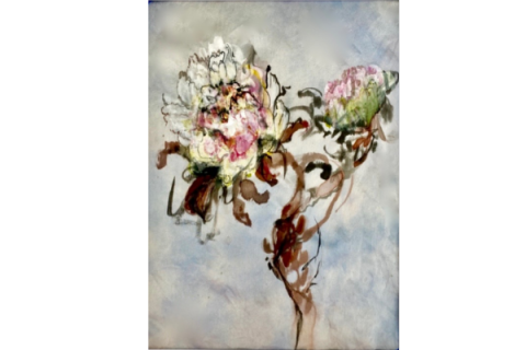  Brushwork Painting of flower.