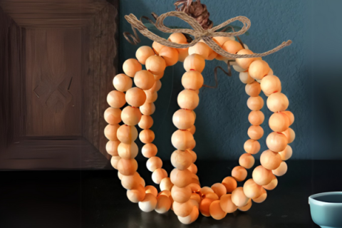 Wood Bead Pumpkin