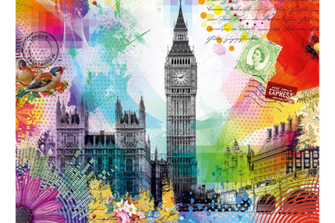puzzle with Big Ben and Buckingham palace.
