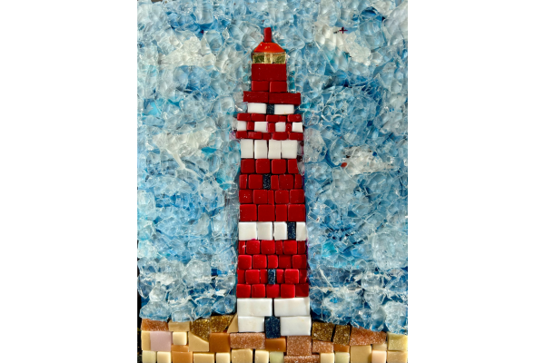Mosaic tile lighthouse